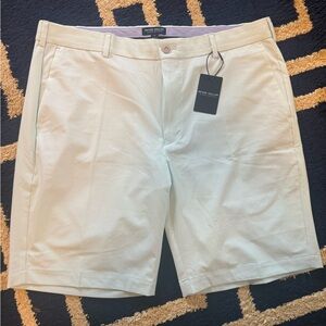 Peter Millar Green Flat Front Shorts